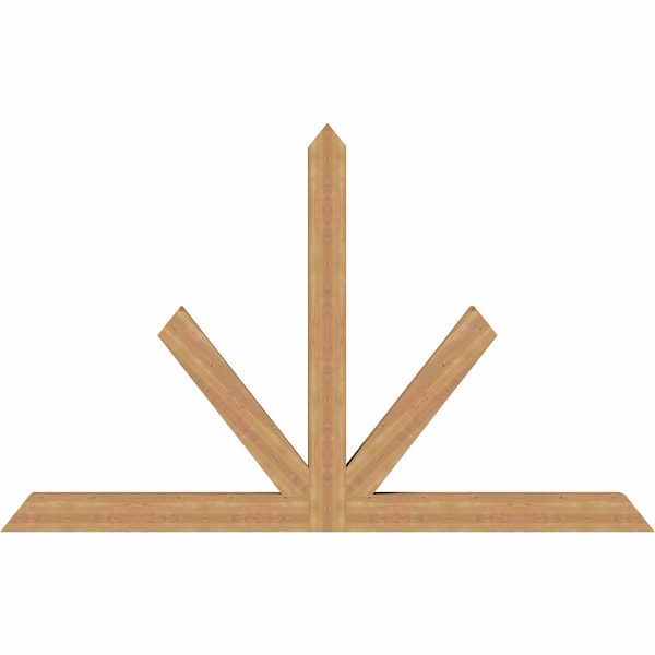 Ekena Millwork Saratoga Timber Gable Bracket, Western Red Cedar, 96"W x 60"H x 5 1/2"D x 5 1/2"F, 15/12 Pitch GBW096X60X0606SAR00SWR - main